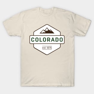 Colorado Mountain Badge T Shirt T-Shirt